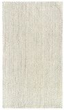 HAMID - Jute tapijt, Granada tapijt, 100% wit ivoor, jutevezel, handgeweven, zacht tapijt en hoge sterkte voor woonkamer, eetkamer, slaapkamer, haltapijt, wit (150 x 80 cm)
