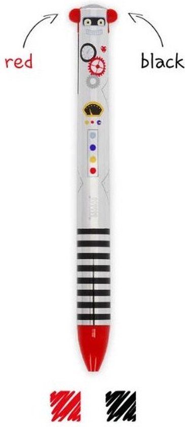 Legami Twee-kleuren pen - Click&Clack - Robot
