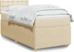 Maison Exclusive - Sommier À Lattes De Lit Avec Matelas Crème 90x200 Cm Tissu