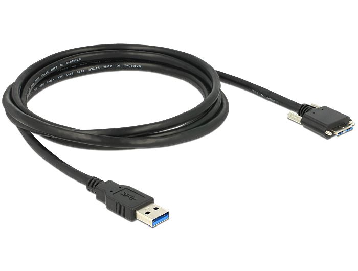 DeLOCK 2m USB 3.0 - Zwart