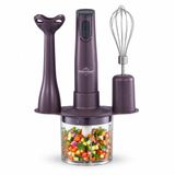 Swiss Haus® HBS18 Staafmixer Set - 350W Handblender met Hakmolen & Garde – Turbo Functie – 3-in-1 Staafmixerset – Lake Geneva Collection - Paars