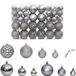vidaXL Boules de Noël 100 pièces 3/4/6 cm gris