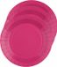 Santex Bordjes karton - 10x - rond - fuchsia roze - 22 cm - feestbordjes