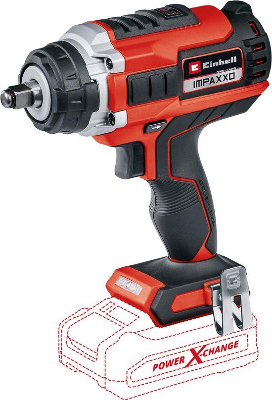 Einhell Accu Slagmoersleutel IMPAXXO 18/400 Li Solo - Power X-Change - 18V - 400 Nm - Koolborstelloze motor - Excl. accu en lader
