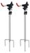 Porte-canne - 2 pièces - Acier inoxydable - Réglable à 360° - 57 à 87 cm