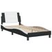 Zadar Cadre de lit sans matelas similicuir noir et blanc 90x190 cm