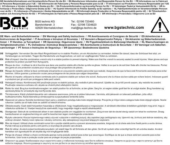 BGS Steekringsleutel 34 mm
