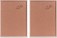 Zeller Prikbord XXL - 2x stuks - 60x80 cm - Kurk