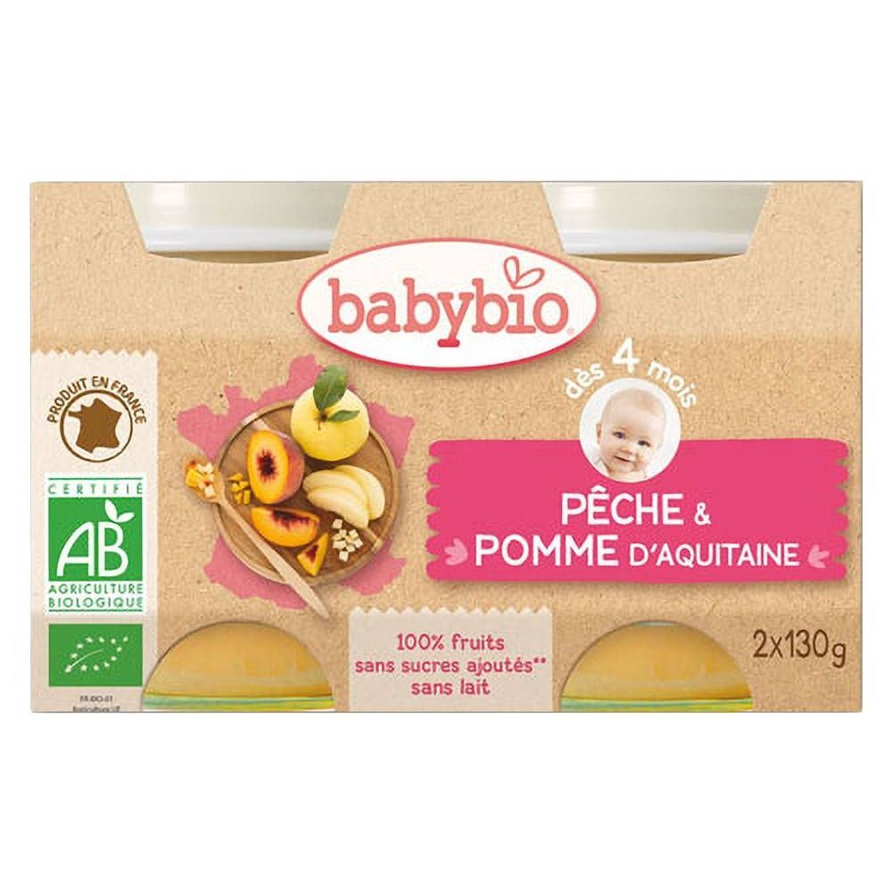 Ocebio Babybio Perzik 2x130 g