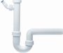 Siphon d'évacuation, diamètre 1 1/2 pouce (DN 50), avec raccord pour appareils, adapté pour lavabo, cuisine et évier