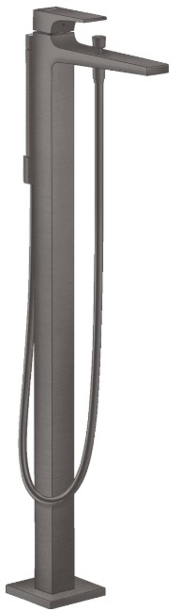 Hansgrohe Metropol afbouwdeel v. vrijstaande badkraan vloermontage met omstel met voorsprong vaste uitloop 23.5cm brushed black chroom