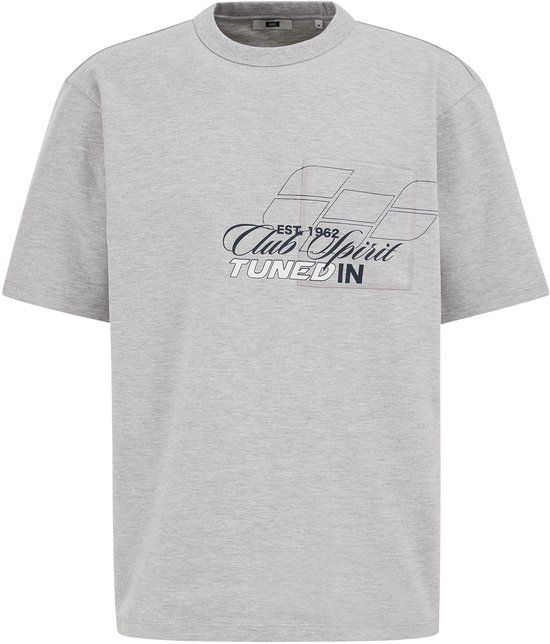 WE Fashion Heren loose fit heavyweigt T-shirt met print