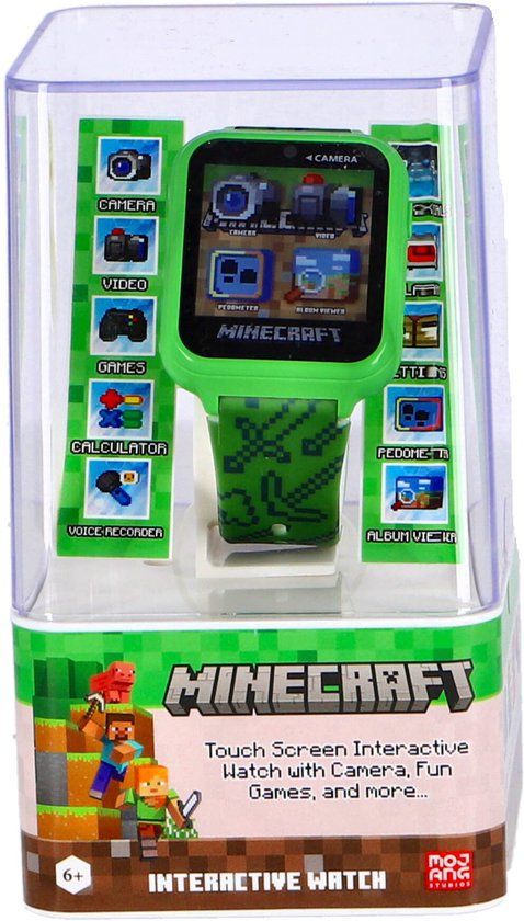 Accutime Minecraft Smartwatch voor Kinderen - Groen