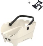 Basil Cento Neo MIK Fietsmand achter, 21 liter, gerecyclede kunststof, reflecterend, off white