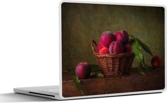 SleevesAndCases Laptop sticker 14 inch - Mand - Pruim - Roze - Rustiek - Fruit - Stilleven - Vinyl