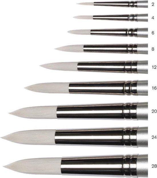 Artisan Winsor & Newton Artisan Penseel Rond met Lange Steel Nr. 8