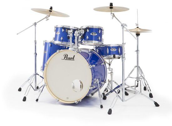Pearl Export EXX725SNBR/C863 Midnight Blue 5-delig drumstel met hardware en bekkenset