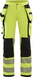 Blåkläder Dames High Vis 4-weg stretch werkbroek 7197-1642 - High Vis Geel/Zwart - D23