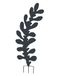Louis Moulin Tuindecoratie om te planten, eucalyptusbladpatroon, metaal, antracietgrijs, H 120 x B 42,5 cm, tutor en ornament voor buiten