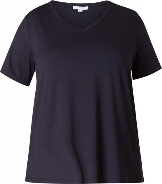 BASE LEVEL CURVY Alba T-Shirt Dark Blue