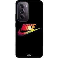 Nike Coque Pour Oppo Reno 12 pro 5G Nike logo coloré front noir Maniacase