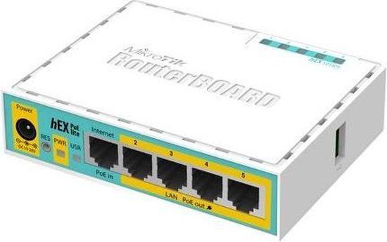 Mikrotik hEX PoE lite bedrade router Fast Ethernet Wit