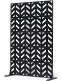 VEVOR Screen Room Divider Privacy Scherm Partitie Metaal 120x50.8x183cm Zwart