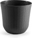 Forte Plastics Grijze plantenbakken/bloempotten 32 cm - Ronde bloempot - Kunststof - Binnen/buiten