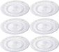 Plasticforte Assiettes à petit-déjeuner/gâteau incassables - 6x - Plastique - Style cristal - Transparent - Ø 18 cm