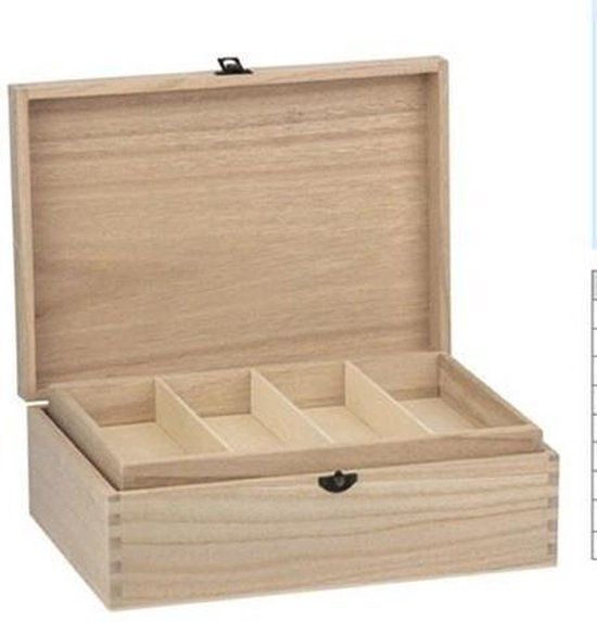 Playwood Versier je eigen Houten Naaikist - Houtkleur - Hout - 31 x 22.5 x 11 cm