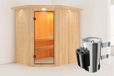 Karibu Sauna Saja met Dakkraag | Porte économe en énergie | Poêle 3,6 kW Commande intégrée
