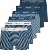 SNOCKS Boxershorts Heren - Gestreepte Boxershorts - Ondergoed Heren - Biologisch Katoen - Comfortabel & Duurzaam - 6 Stuks