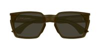 Saint Laurent SL 894 Lunettes de soleil Unisexe Marron Géométrique Gris 57mm
