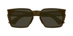 Saint Laurent SL 894 Lunettes de soleil Unisexe Marron Géométrique Gris 57mm