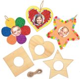 Baker Ross Diverse Fotolijstjes van Hout (10 stuks) Knutselspullen en Knutselsets voor Kinderen
