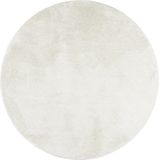 vidaXL Vloerkleed OVIEDO laagpolig Ø 120 cm crèmekleurig