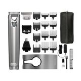 Wahl Stainless Steel Tondeuse rechargeable lithium pour hommes | 4 sabots, lame en T, entraînement lithium avancé, entièrement lavable, 210 min d'autonomie sans fil, 12 guides de coupe
