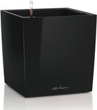 Lechuza CUBE Premium 50 - Plantenbak - Zwart Hoogglans