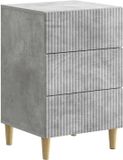 vidaXL Nachtkastje Betongrijs 43 x 41 x 66,5 cm Bewerkt hout
