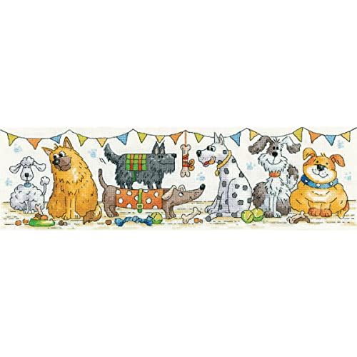 Heritage Crafts Heritage KCDS1540-E Cross Stitch Kit "Dog Show" - 37.5 x 10.5 cm
