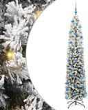 vidaXL Kunstkerstboom Groen 240 cm PVC en Staal en Kunststof