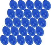 Hobby knutsel eieren - 25x - 4,5 cm - blauw - kunststof - decoratie paaseieren