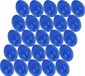 Hobby knutsel eieren - 25x - 4,5 cm - blauw - kunststof - decoratie paaseieren