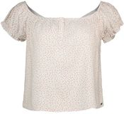 Superdry - Geweven top met korte mouwen en halve knoopsluiting - Dames - Tops