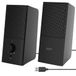 APM Luidsprekers, bekabeld, USB 2.0, duo, pc-luidspreker, helder en hoogwaardig geluid, zelfvoorzienend via USB-kabel, instelbaar volume, 8 W RMS-uitgang, compact formaat, zwart, 571072
