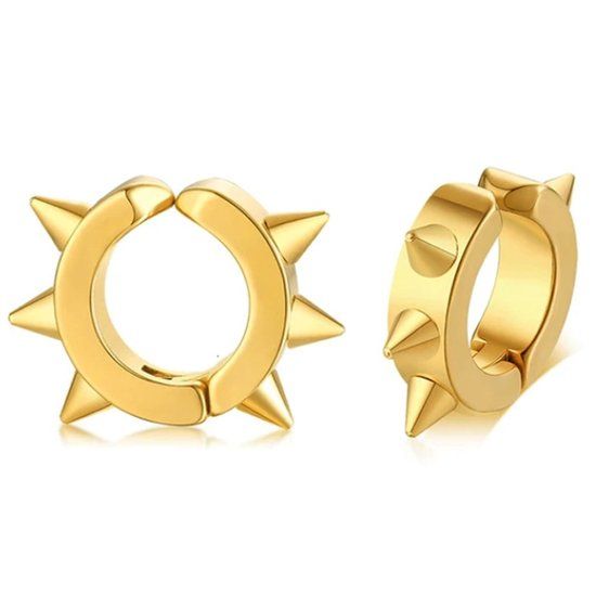 LGT JWLS LGT Jewels Oorringen Edelstaal Spike Gold