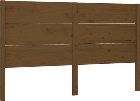 vidaXL Hoofdbord - Massief Grenenhout - 126x4x100 cm - Honingbruin