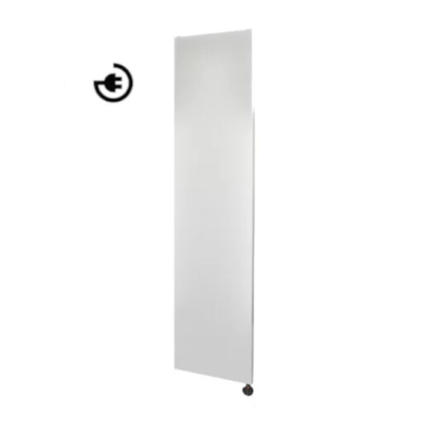Sanicare Radiator sanicair denso 180x40 cm. Mat wit met thermostaat zwart rechtsonder