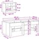 vidaXL Loft Bed Frame met Kast 3 st Gerookt eiken Bewerkt hout