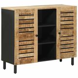 vidaXL - Opbergkasten - Naturel - 90 x 33 x 75 cm - Massief Mango Hout